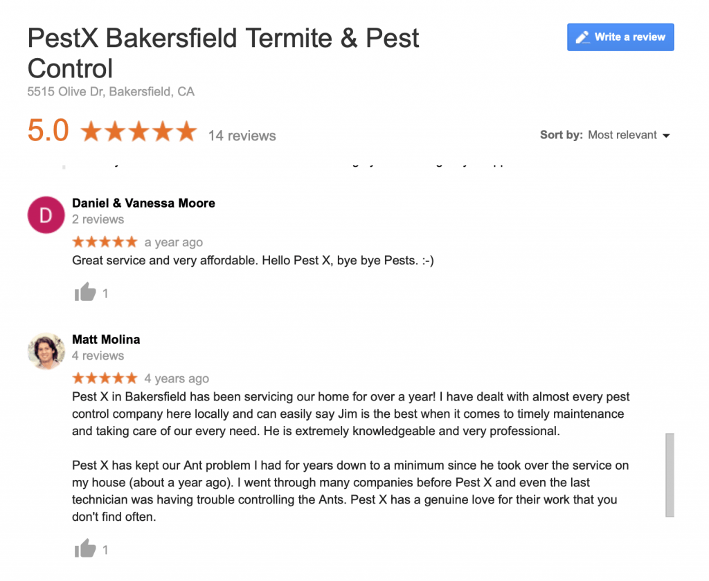 Bakersfield Pest Control Reviews, PEST X